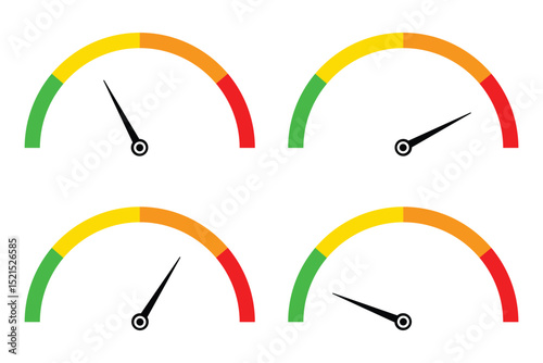 speedometer icon. gauge icon. speedometer vector. simple speedometer icon. speed indicator icon. Fast speed. Internet speed, gauge, dashboard, indicator, tachometer, scale. Credit score indicator.
