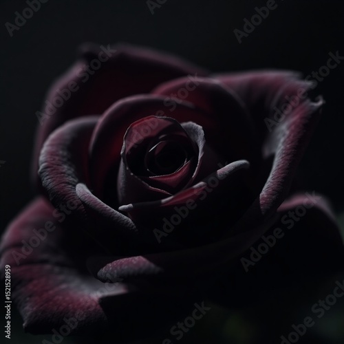 rose on black