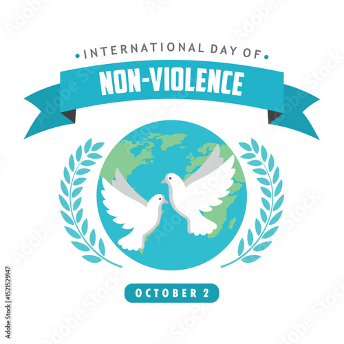international day of non violence vector concept design