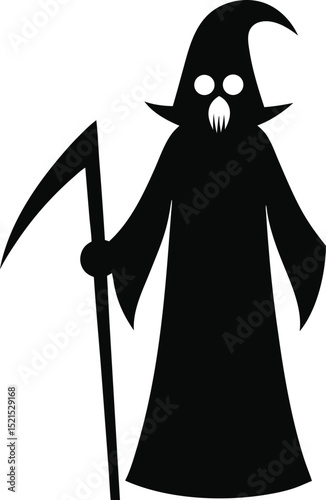 halloween witch with broom