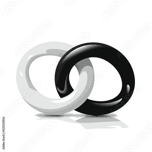 Wedding Rings silhouette, indestructible rings, high quality vector