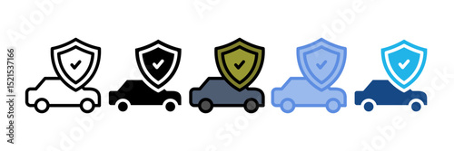 Auto Insurance Icon Element For Design