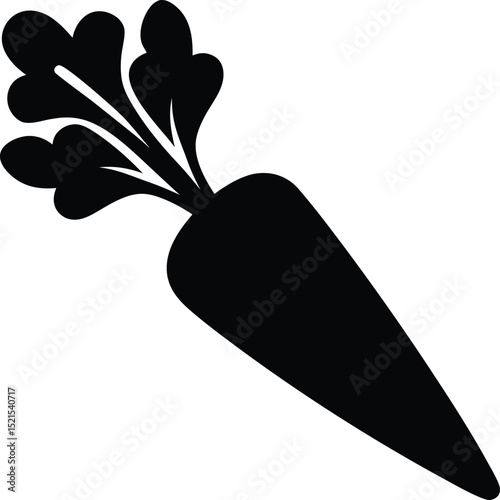 Carrot vegetable diet menu silhouette | Premium Vector