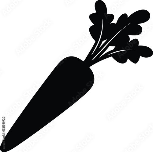 Carrot vegetable diet menu silhouette | Premium Vector