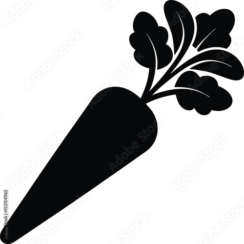 Carrot vegetable diet menu silhouette | Premium Vector