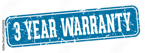 Wallpaper Mural 3 year warranty rectangular sign. 3 year warranty stamp Torontodigital.ca