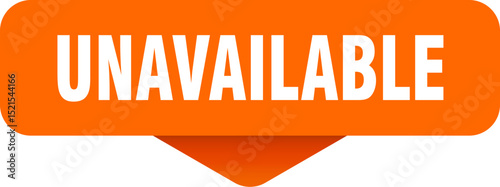 unavailable sticker. unavailable sign on transparent background
