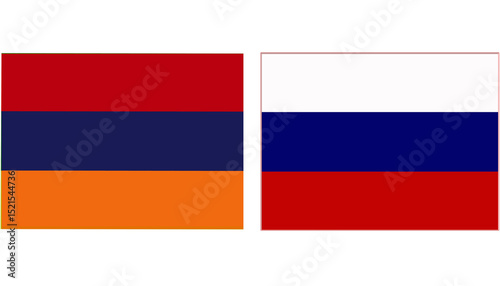 Free Download Armenia Official flag with Russia national flag, both countries flags in Horizontal shape and isolated on white background
Rectangular colorful design Flag with together. - GFXLoad
