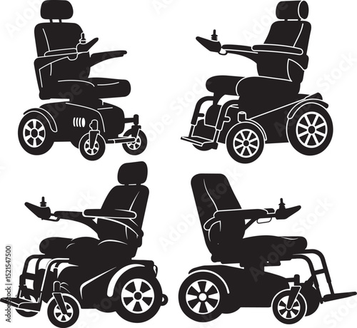 Motorized Wheelchair icon vector illustration