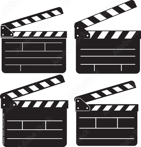 Movie Clapper Board icon vector illustration