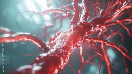 Blood clots in the human body close-up.