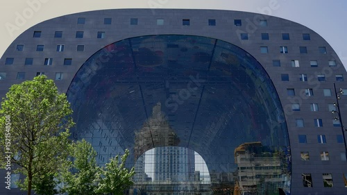 Wallpaper Mural Front view of The Markthal market hall modern residential and office building architecture in Rotterdam, The Netherlands. Torontodigital.ca