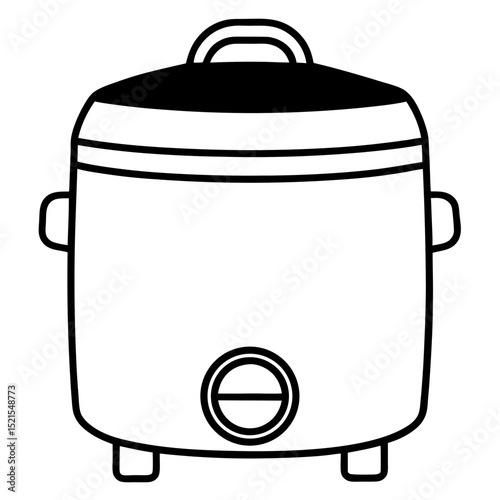 Cute Pastel Rice Cooker Vector Illustration