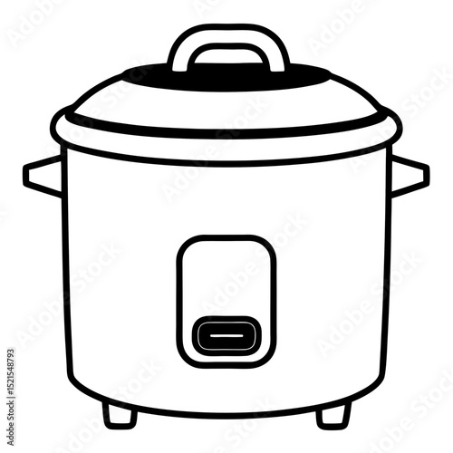 Cute Pastel Rice Cooker Vector Illustration