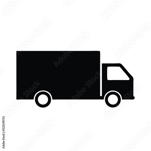 Delivery truck silhouette vector illustration graphic design.