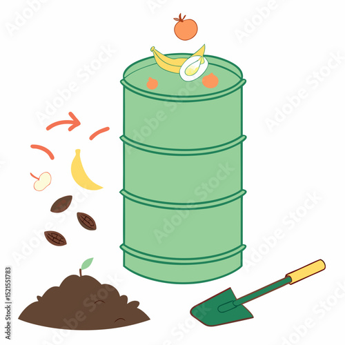 Composting Illustration Zero Waste