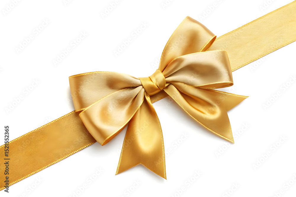 golden bow isolated on white background golden bow isolated on white background