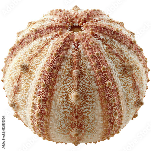 Detailed Close-up of a Sea Urchin Shell, Textured