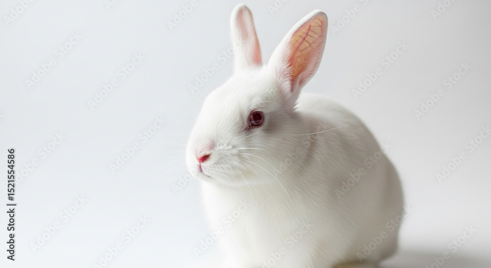 white rabbit on white background white rabbit on white background