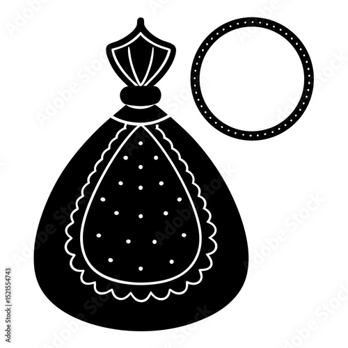 vector illustration of a bag with water