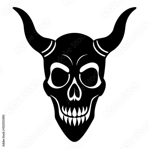 skull on white background