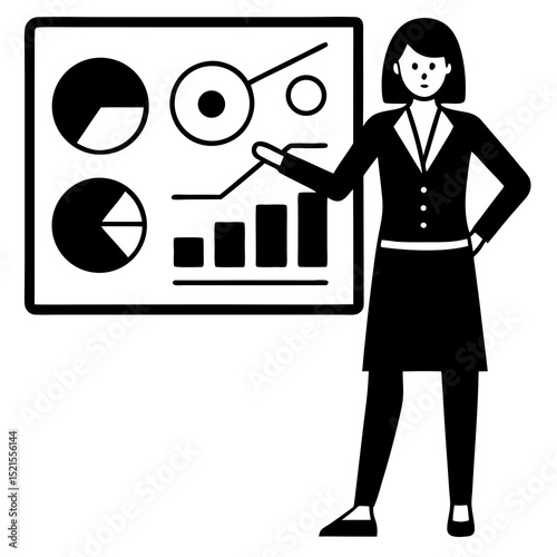 business woman in front of the office