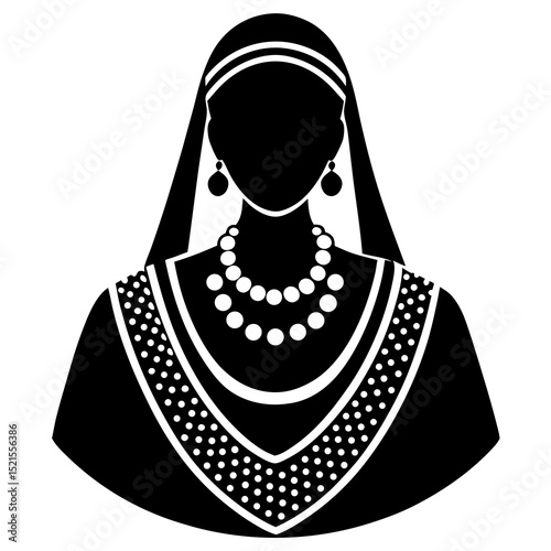 woman in black and white