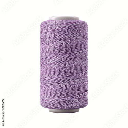 Lavender Purple Sewing Thread Spool on Yellow