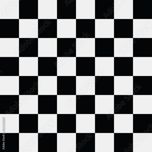 Official chess board black and white square background - Vector illustration
