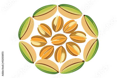Delicious Pistachios A Vibrant Arrangement of Shelled and Unshelled Nuts