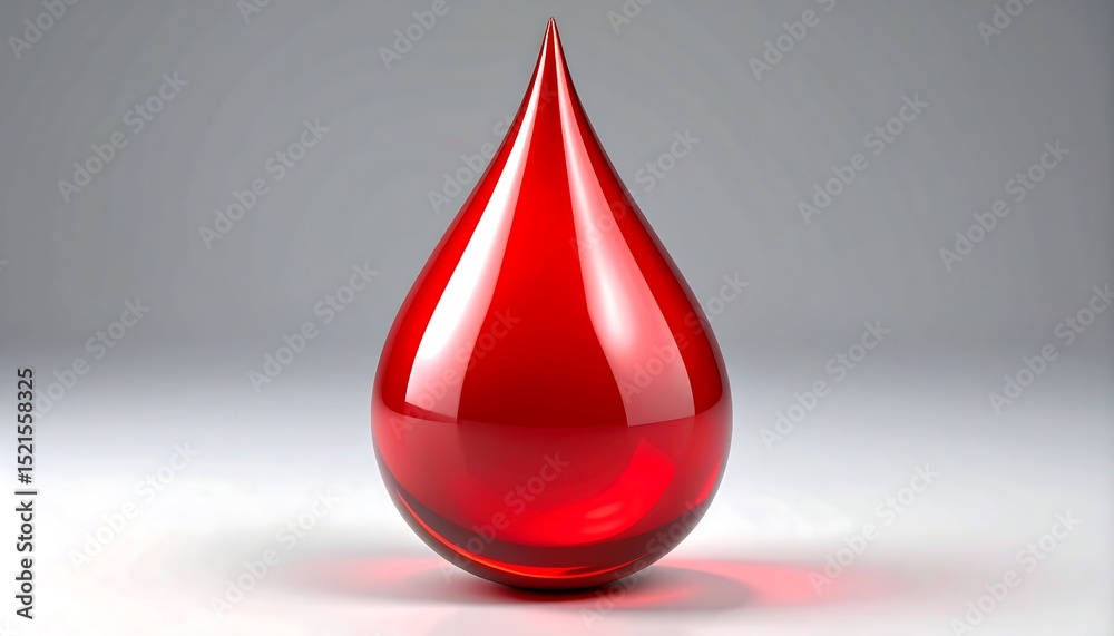 Fototapeta premium Stunning Red Liquid Drop.artistic, bold, colours, contrast, dynamic, elegance, flow, fluid, liquid, photo, splash, stunning, vibrant, visual, motion, abstract, art, showcase, design, red,
