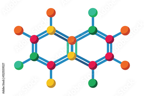 Colorful Molecular Structure A Visual Representation of Chemical Bonds