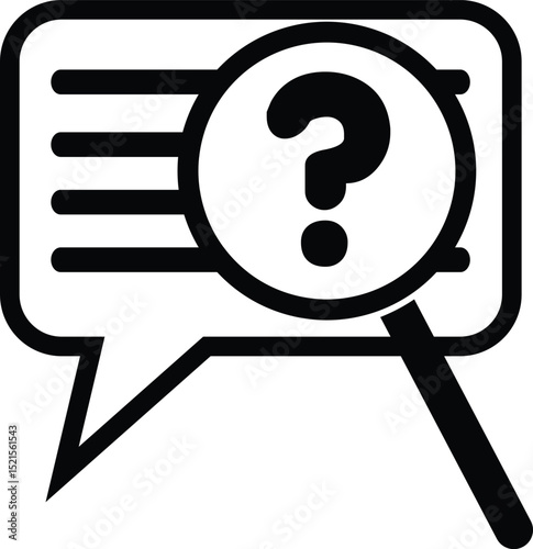 Vector icon of search designed for general usage in apps, websites, and interfaces.