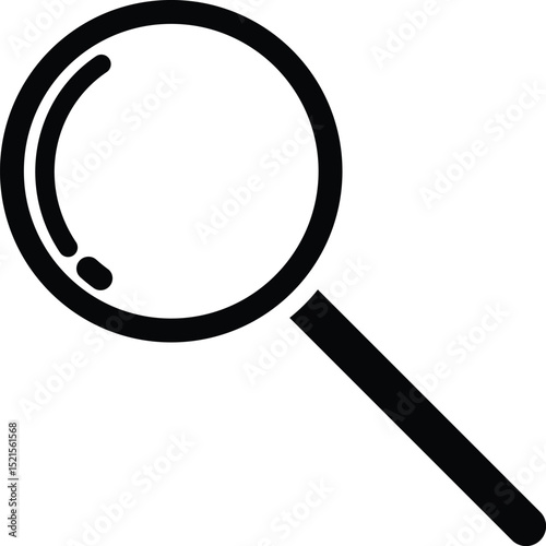 Vector icon of search designed for general usage in apps, websites, and interfaces.