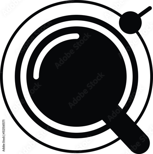 Vector icon of search designed for general usage in apps, websites, and interfaces.