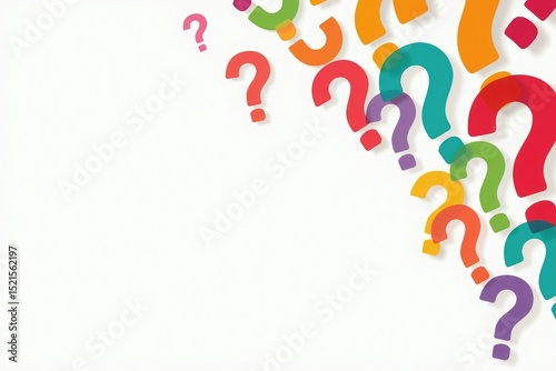 Colorful question marks background design