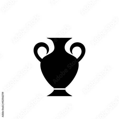 Greek Pottery Silhouette - Bold Symmetrical Design 