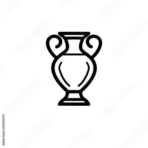 Greek Pottery Silhouette - Bold Symmetrical Design 