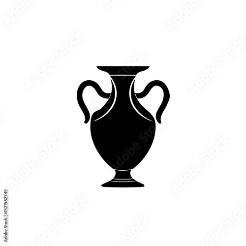 Greek Pottery Silhouette - Bold Symmetrical Design 