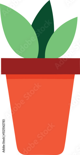 Minimalist potted plants vector illustration 