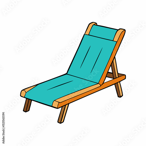 beach chair isolated on white