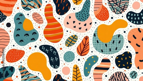 Abstract organic shapes pattern background