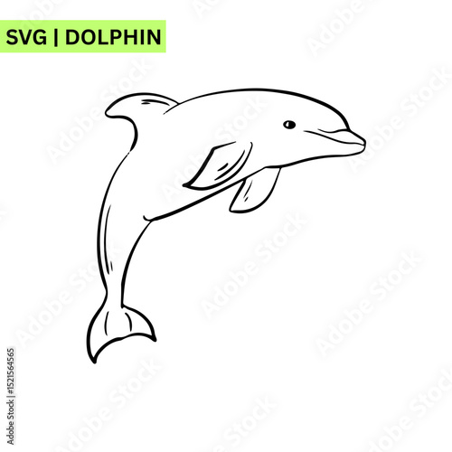 A whimsical dolphin logo template illustrating a cute dolphin leaping over waves, emphasizing joy and excitement in an eye-catching and dynamic design.