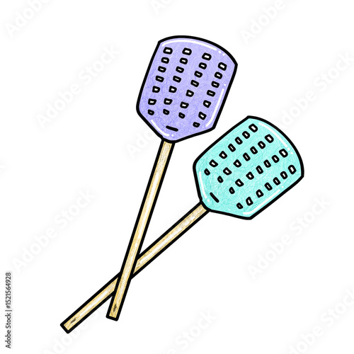 Fly Swatters Illustration