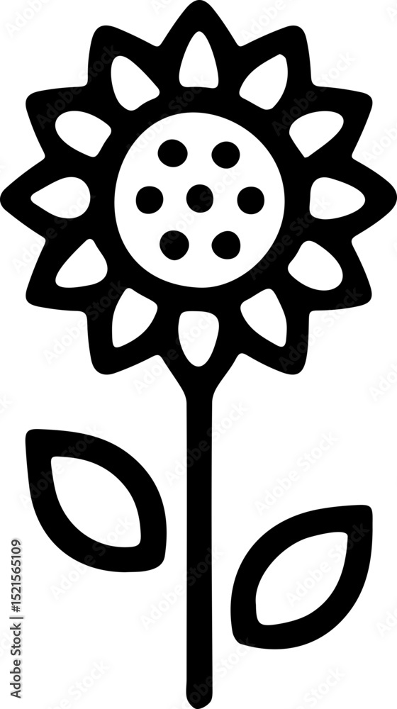 Obraz premium SUNFLOWER TRANSPARENT IMAGE ICON VECTOR 