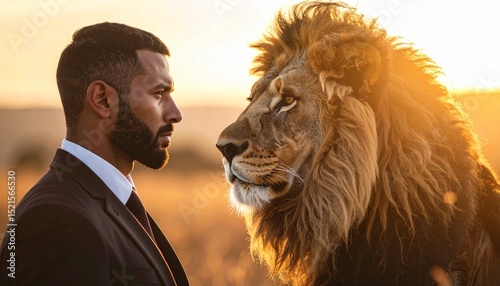 Lionhearted Business Leader - Conceptual Portrait