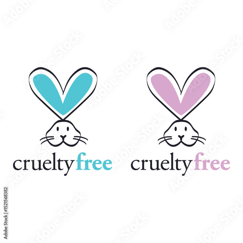 CRUELTY FREE LOGO VECTOR BLACK SKY PINK