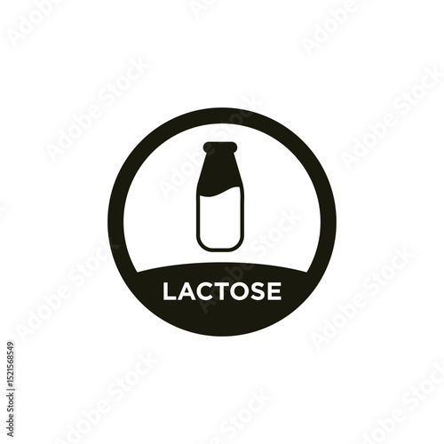 LACTOSE ALLERGE ICON VECTOR