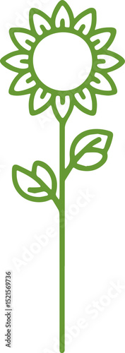 sunflower icon with transparent background vector pattern 