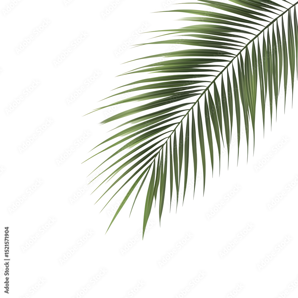 Obraz premium palm leaves isolated on white background